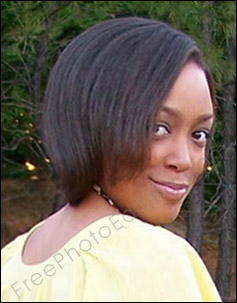 This woman's hairstyle was originally very straight and limp. Now her hair looks fuller and smarter.