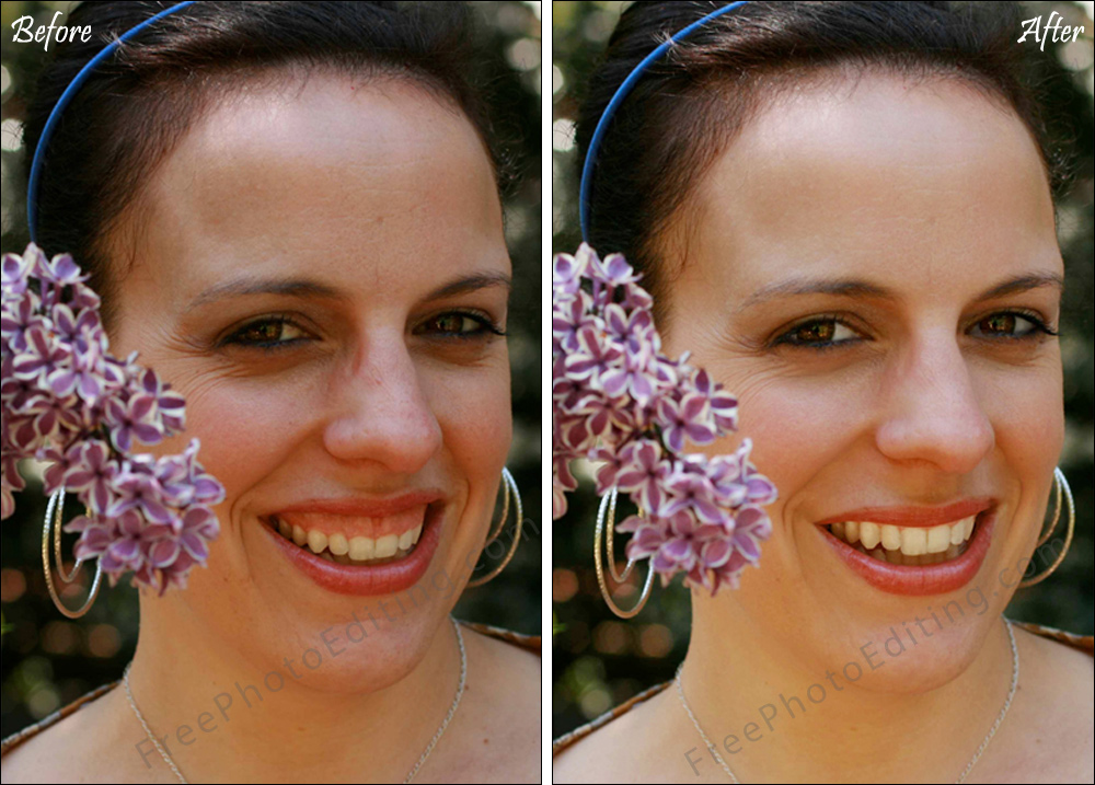 Photo retouching services: Smile correction