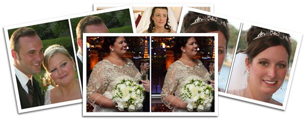 Wedding photo retouching: Make-up, bride slimming, backdround editing