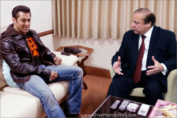Salman Khan with Pak Prime Minister Nawaz Sharif